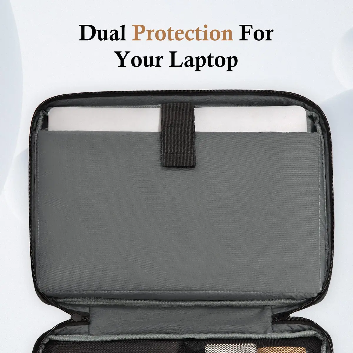 bagasin 13.3 Inch Laptop Sleeve Case TSA Friendly | Waterproof, Slim & Compatible with MacBook Pro 14 & Surface Book - view 6