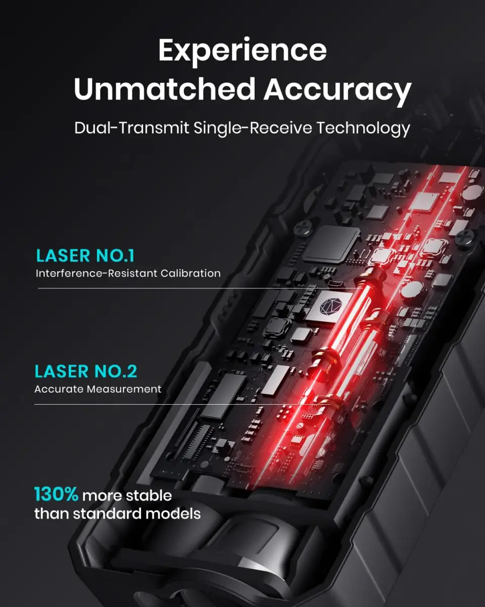MILESEEY D5 APP Laser Measure 229ft (69.8m) with Angle Sensor & App Connectivity | Real-time Data Transfer & Floor Plan Sketching - view 5