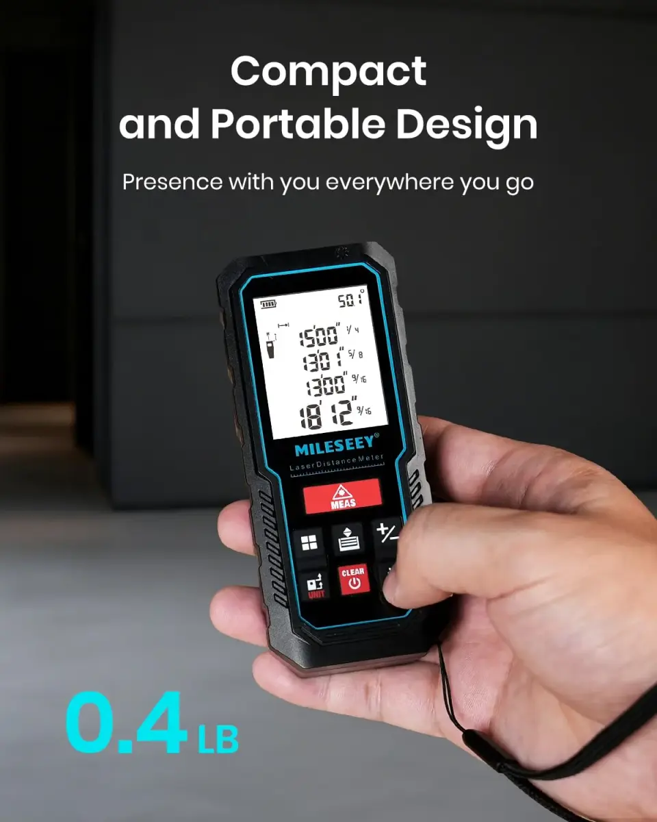MILESEEY D5 APP Laser Measure 229ft (69.8m) with Angle Sensor & App Connectivity | Real-time Data Transfer & Floor Plan Sketching - view 7