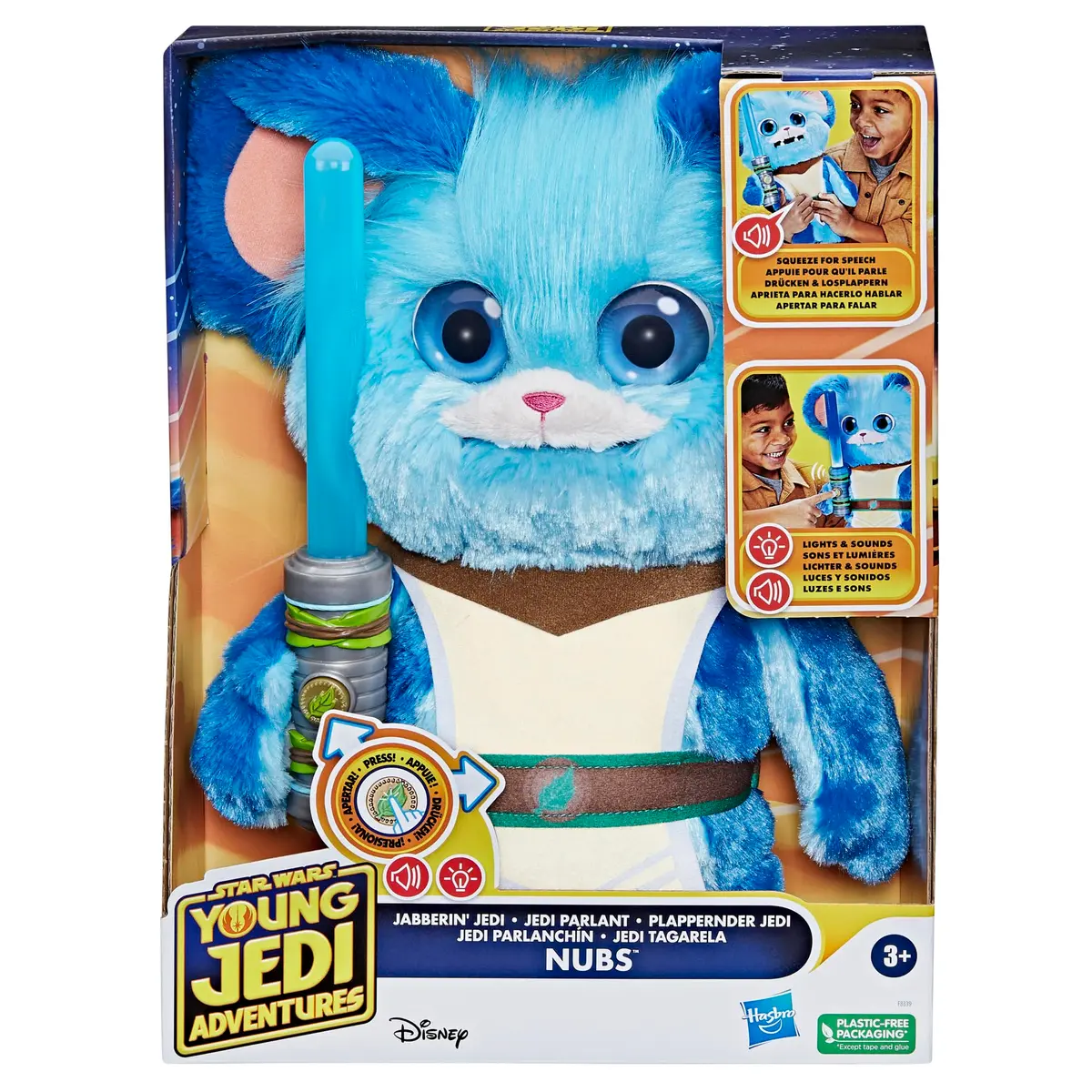 Star Wars: Young Jedi Adventures Jabberin' Jedi Nubs, Electronic Plush, Lights & Sounds, Toys, Preschool Toys for 3 Year Old Boys & Girls - view 2