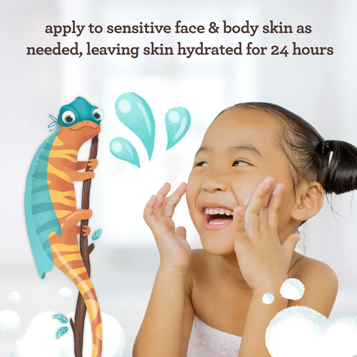Aveeno Baby Kids Sensitive Skin Face & Body Gel Cream 237ml (8 oz) | Hypoallergenic & 24-Hour Hydration - view 3