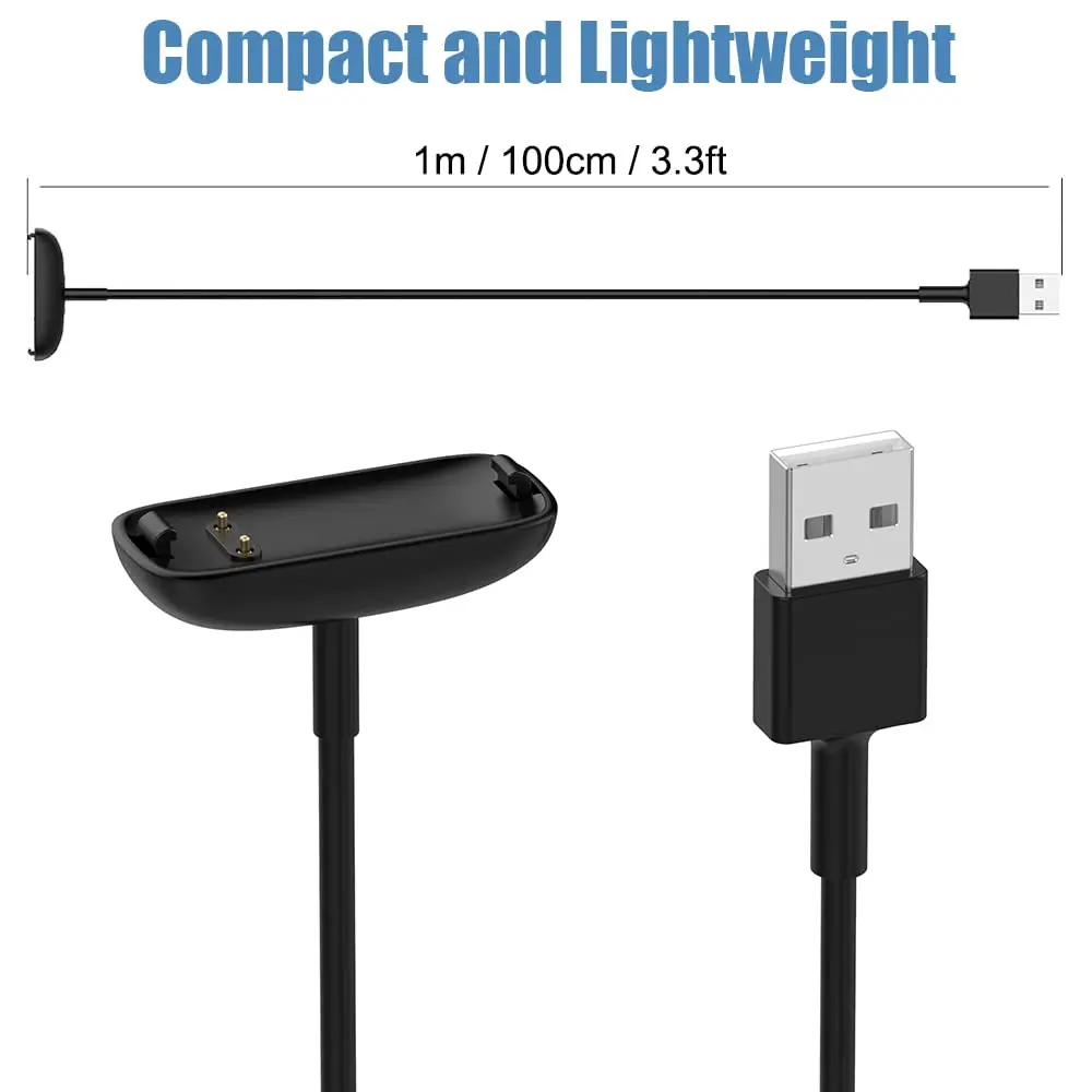 EXMRAT USB Charging Cable for Fitbit Inspire 3, 1m (3.3ft) | Fast Charging Cable - view 5