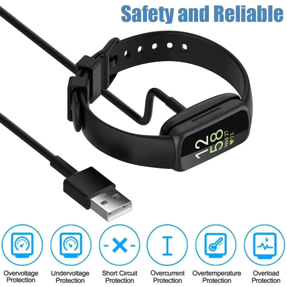 EXMRAT USB Charging Cable for Fitbit Inspire 3, 1m (3.3ft) | Fast Charging Cable - view 2