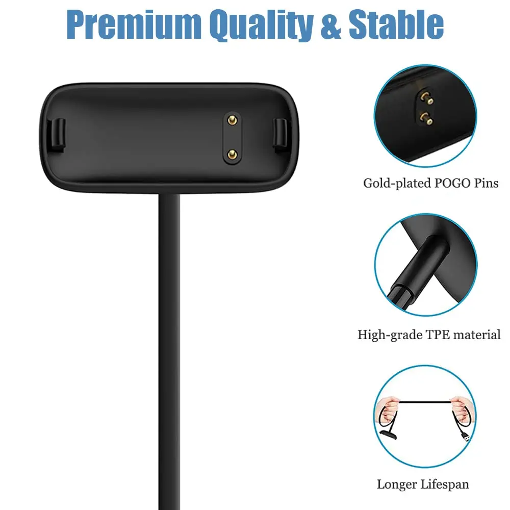 EXMRAT USB Charging Cable for Fitbit Inspire 3, 1m (3.3ft) | Fast Charging Cable - view 3