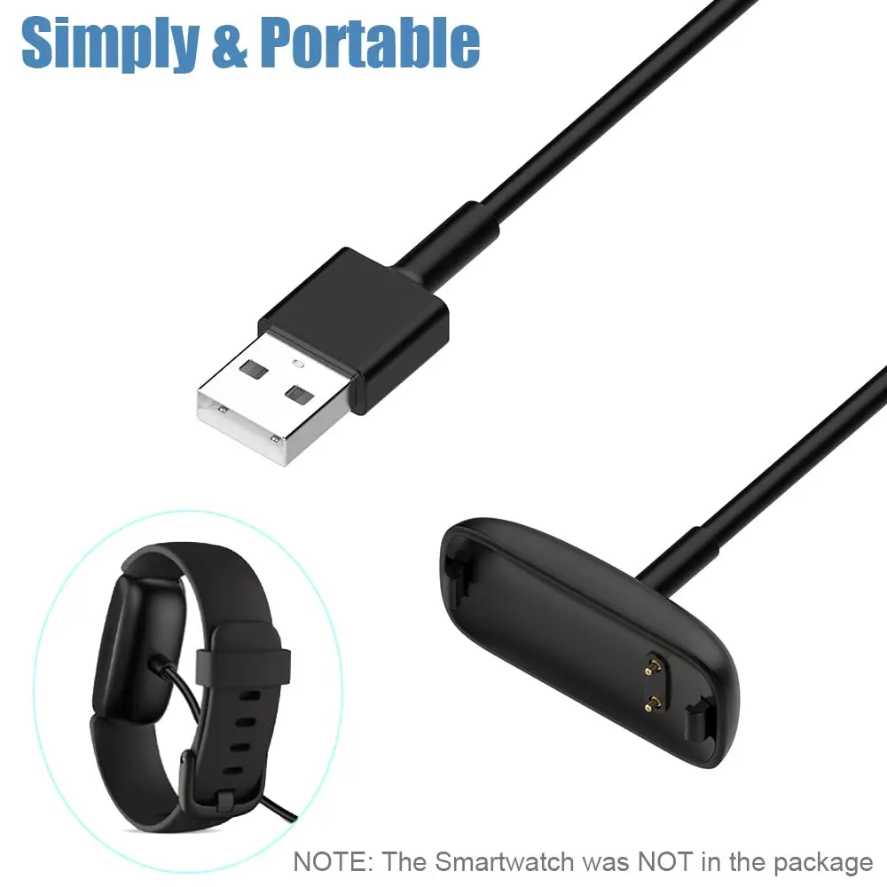 EXMRAT USB Charging Cable for Fitbit Inspire 3, 1m (3.3ft) | Fast Charging Cable - view 4