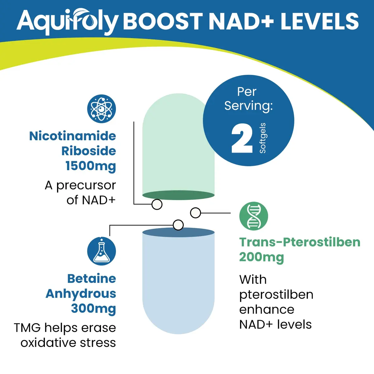 Aesticum Liposomal Nicotinamide Riboside Supplement 2000 mg | NAD+ Boost & Cellular Energy (120 Softgels) - view 4
