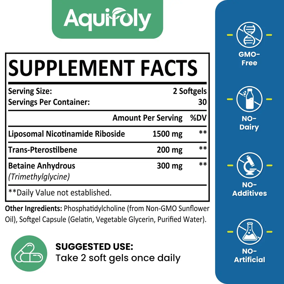 Aesticum Liposomal Nicotinamide Riboside Supplement 2000 mg | Boost NAD+ & Cellular Energy - view 2