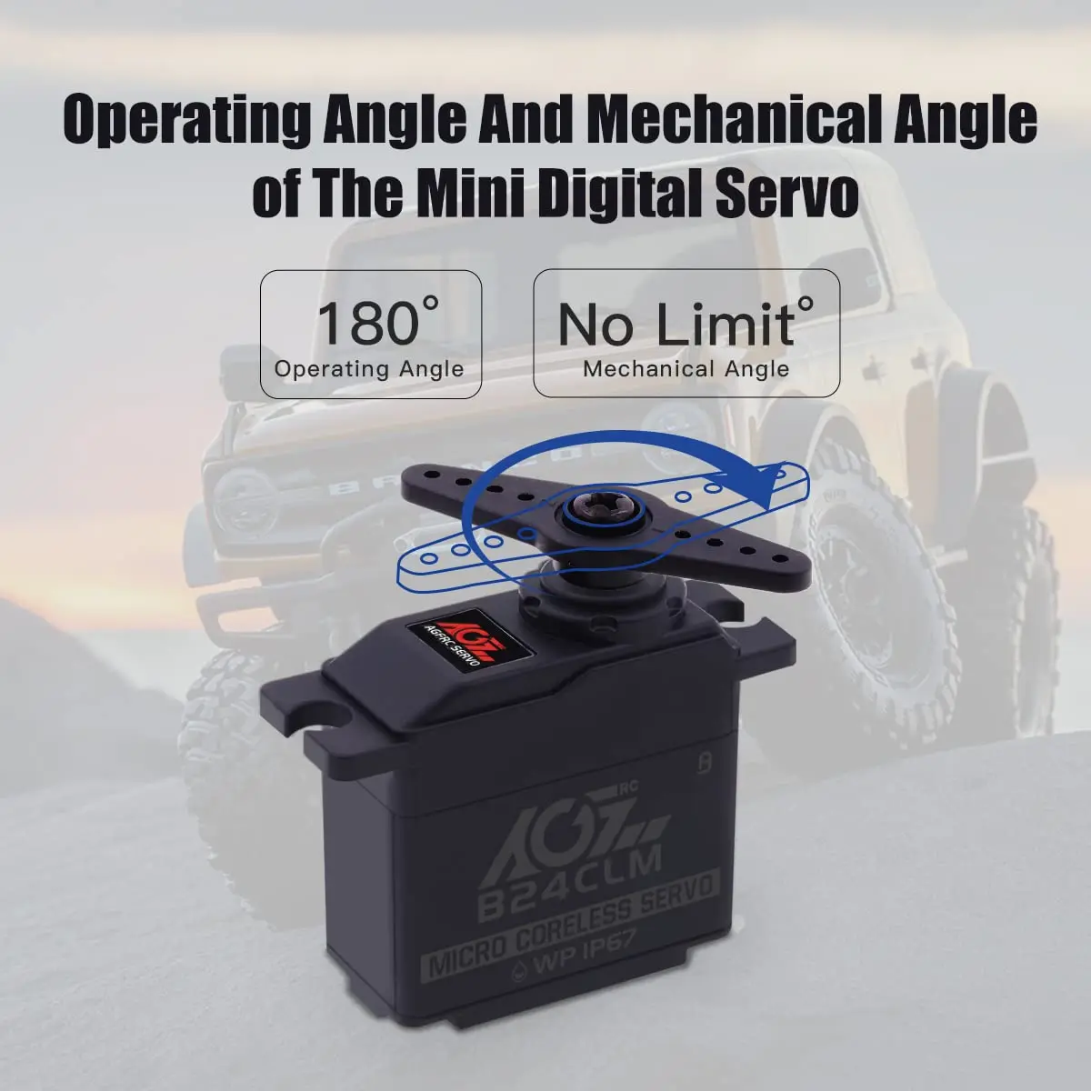 AGFRC B24CLM 6KG Waterproof Micro Servo for 1/16 RC | High Torque & IP67 Rated - view 9