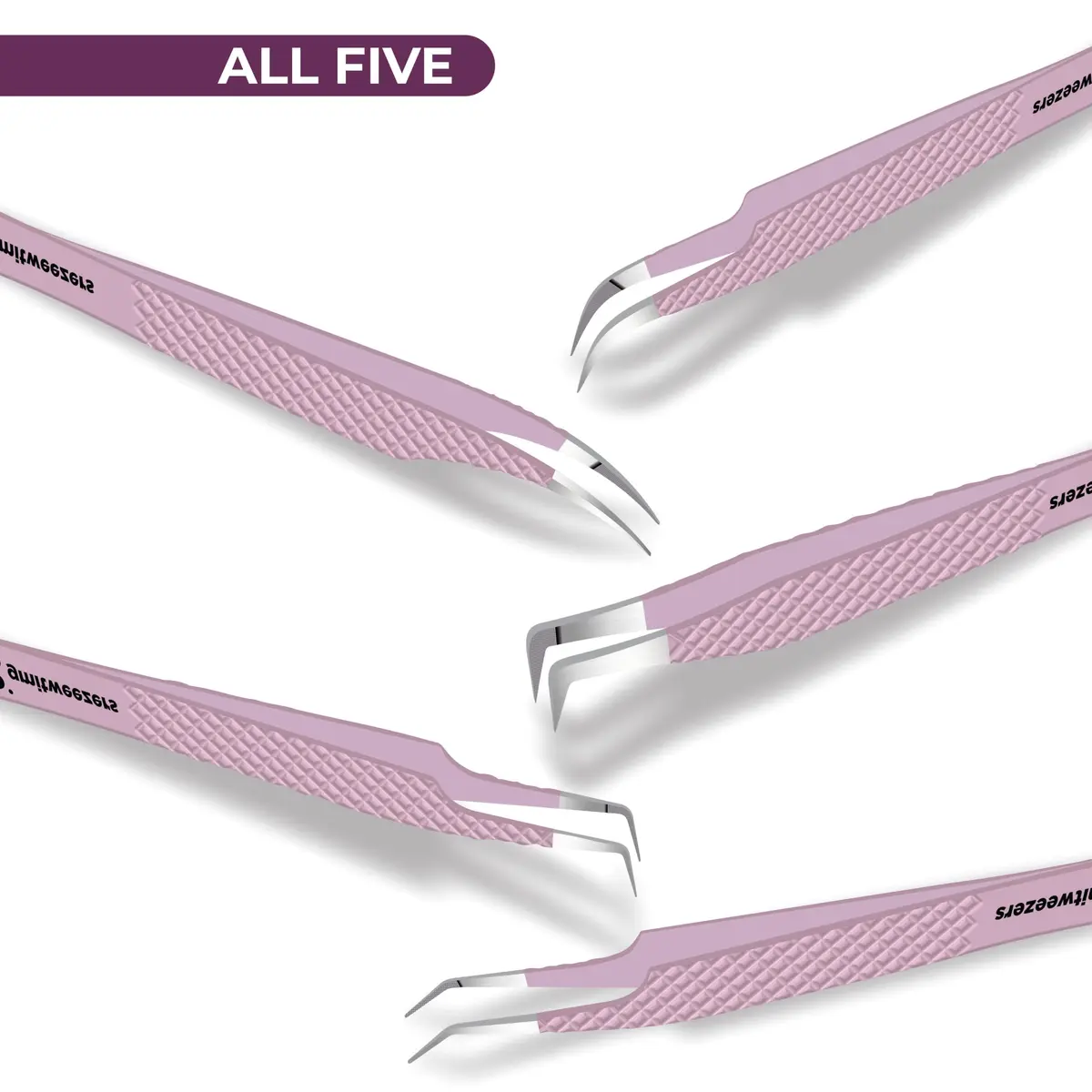 GMI TWEEZERS Fiber Tip Lash Tweezers for Eyelash Extensions | Precise, Stainless Steel, Pink - view 6