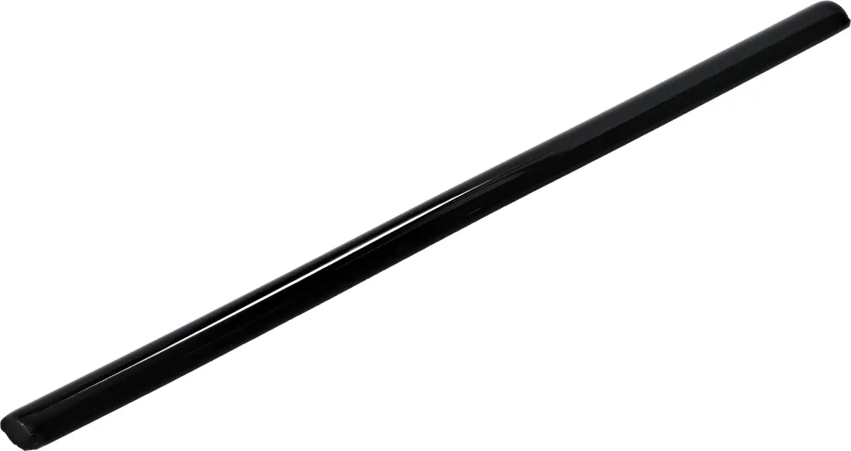 TileHQ 1/2" x 12" Ceramic Jolly Trim in Semi-Gloss Black | Stylish Wall Border for Kitchen & Decor - view 2