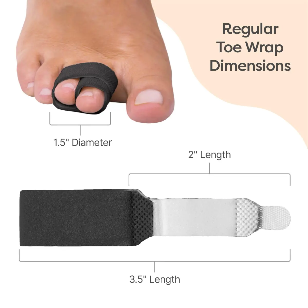ZenToes Hammer Toe Corrector Wraps for Women & Men - 4 Count Black | Reusable Fabric Buddy Splint for Broken Toes - view 9