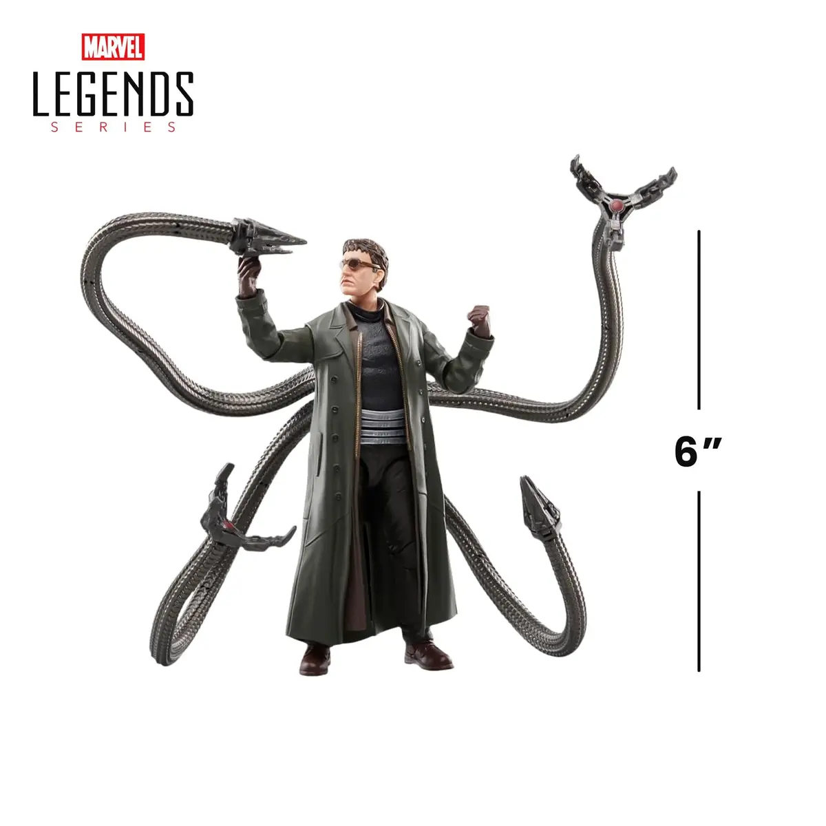 Marvel Legends Series Doc Ock, Spider-Man: No Way Home Collectible, Deluxe 6-Inch Action Figure, 4 Accessories, Ages 4 and Up | Marvel - view 3