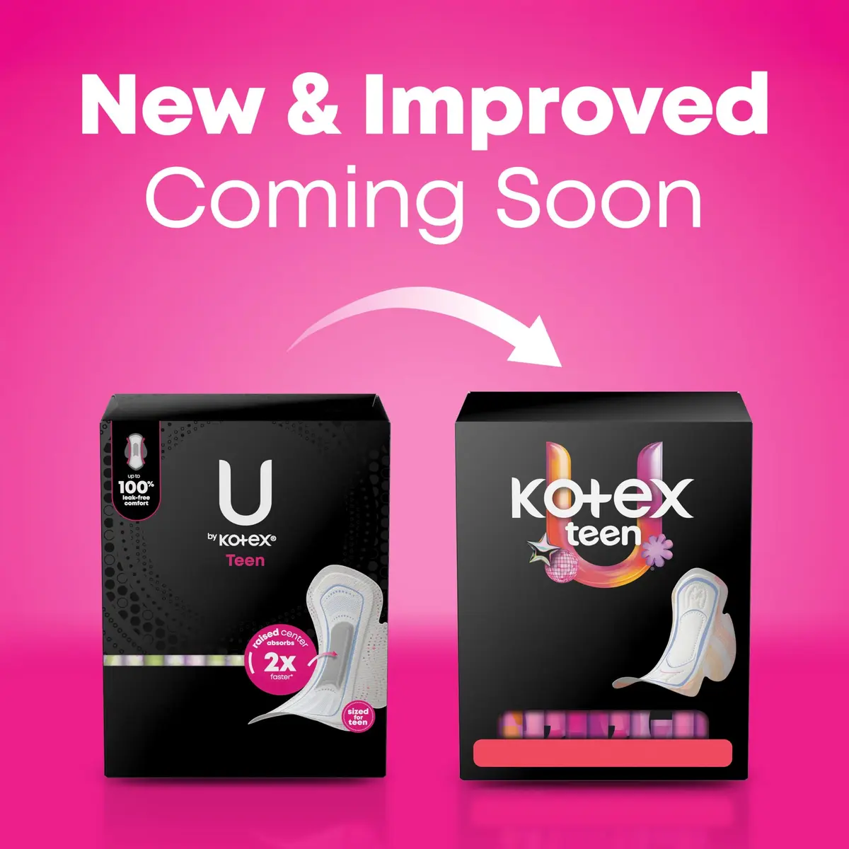 U by Kotex Balance Teen Ultra Thin Pads with Wings, Heavy Absorbency, 160 Count (4 Packs of 40) | Dermatologist Tested for Sensitive Skin - view 2