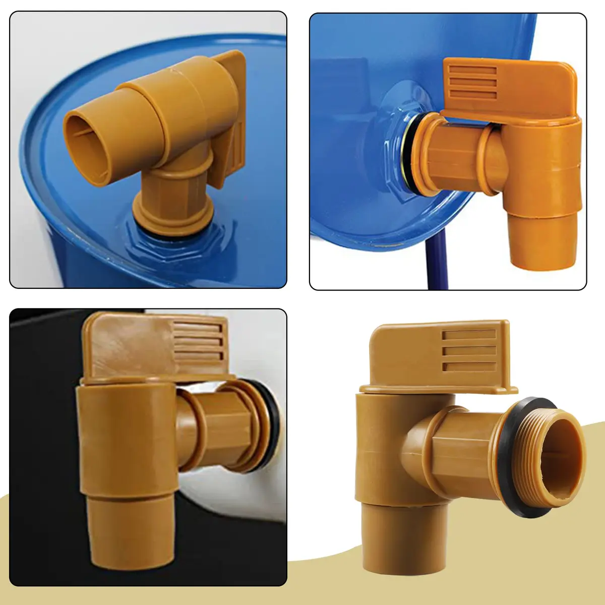 GWENBHMTOOL Polyethylene Drum Tap 2 Pack | 2" Male Barrel Faucet for 30 & 55 Gallon Drums - view 5