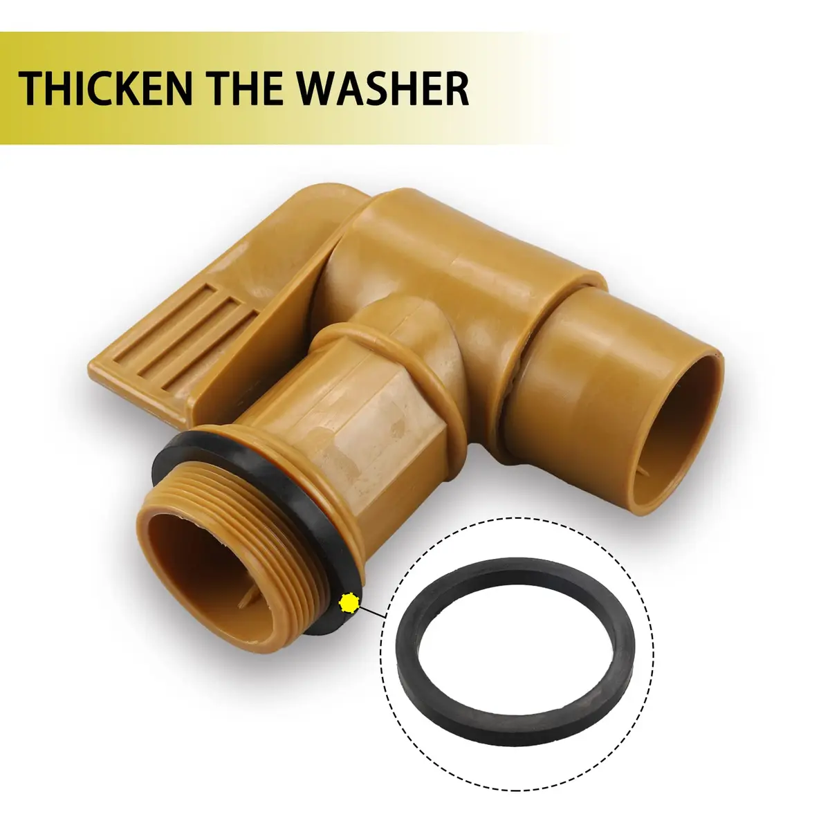 GWENBHMTOOL Polyethylene Drum Tap 2 Pack | 2" Male Barrel Faucet for 30 & 55 Gallon Drums - view 3