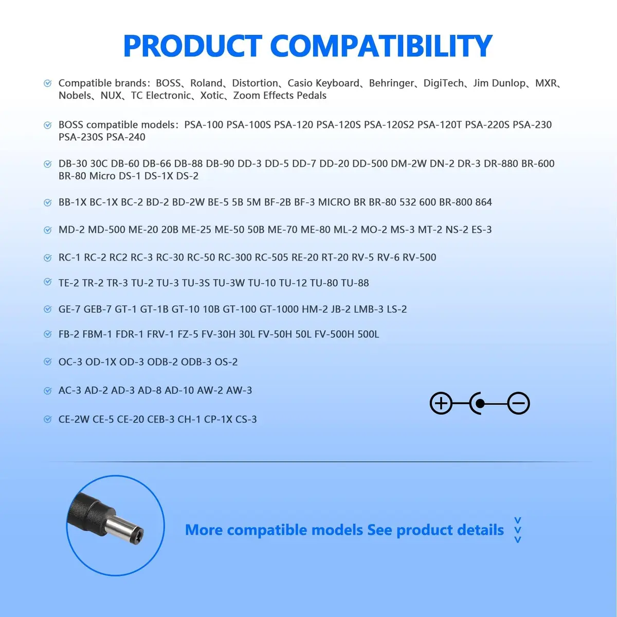 BXIZXD Guitar Pedal Power Supply 9V 1A | Compatible with Boss, Roland & More (100-120 words) - view 5