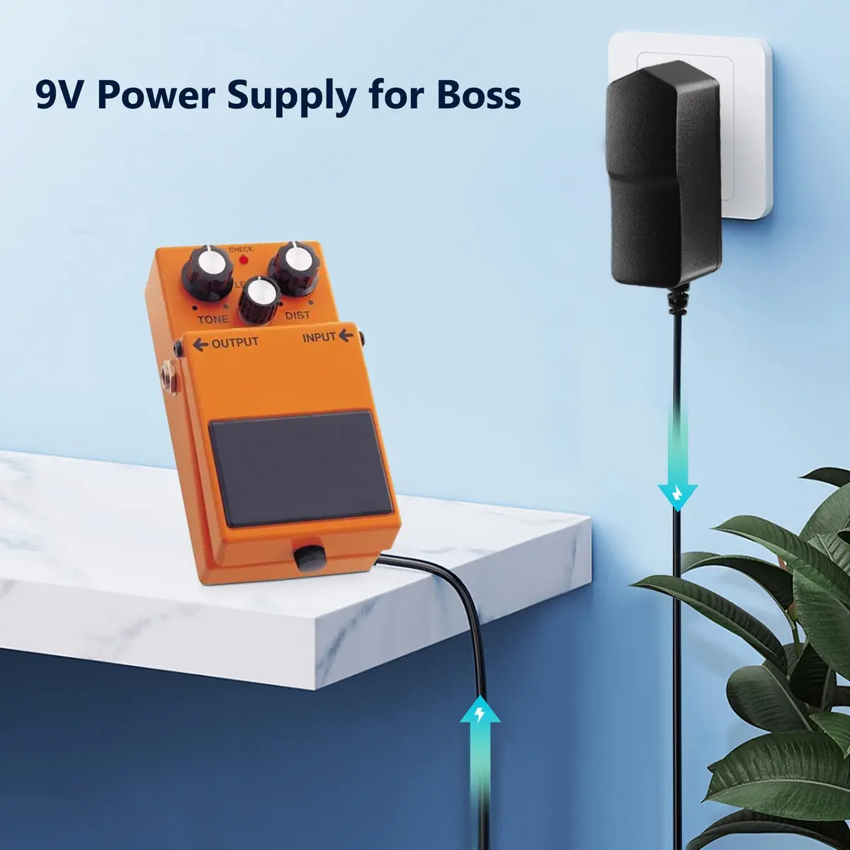 BXIZXD Guitar Pedal Power Supply 9V 1A | Compatible with Boss, Roland & More (100-120 words) - view 2