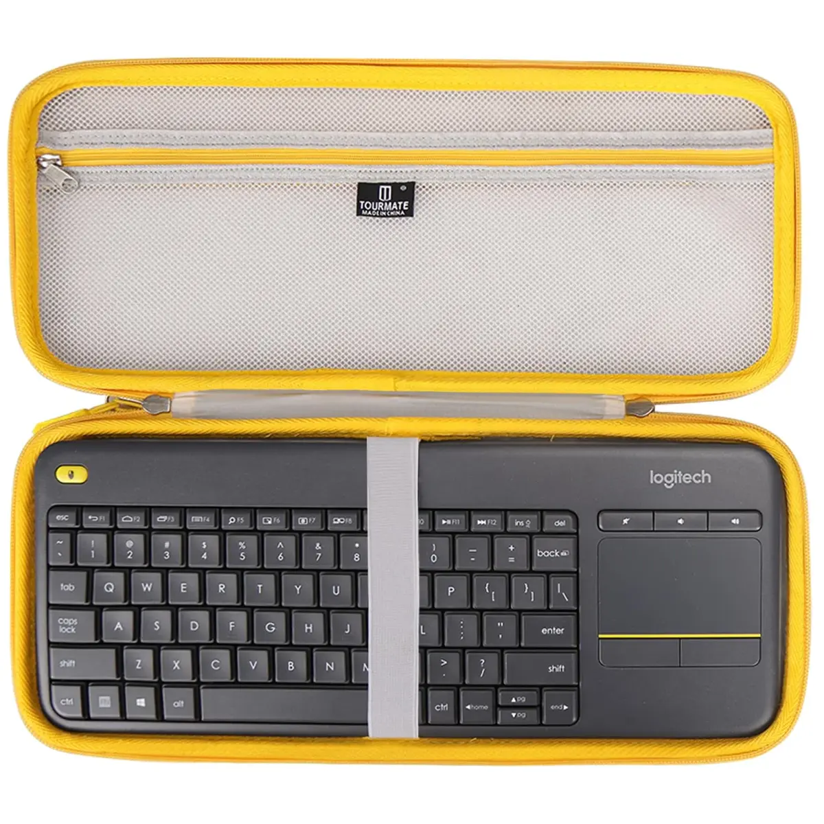 Tourmate Hard Storage Case for Logitech K400 Plus Keyboard | 37.1cm x 16cm x 5.1cm (14.6" x 6.3" x 2") - main product image