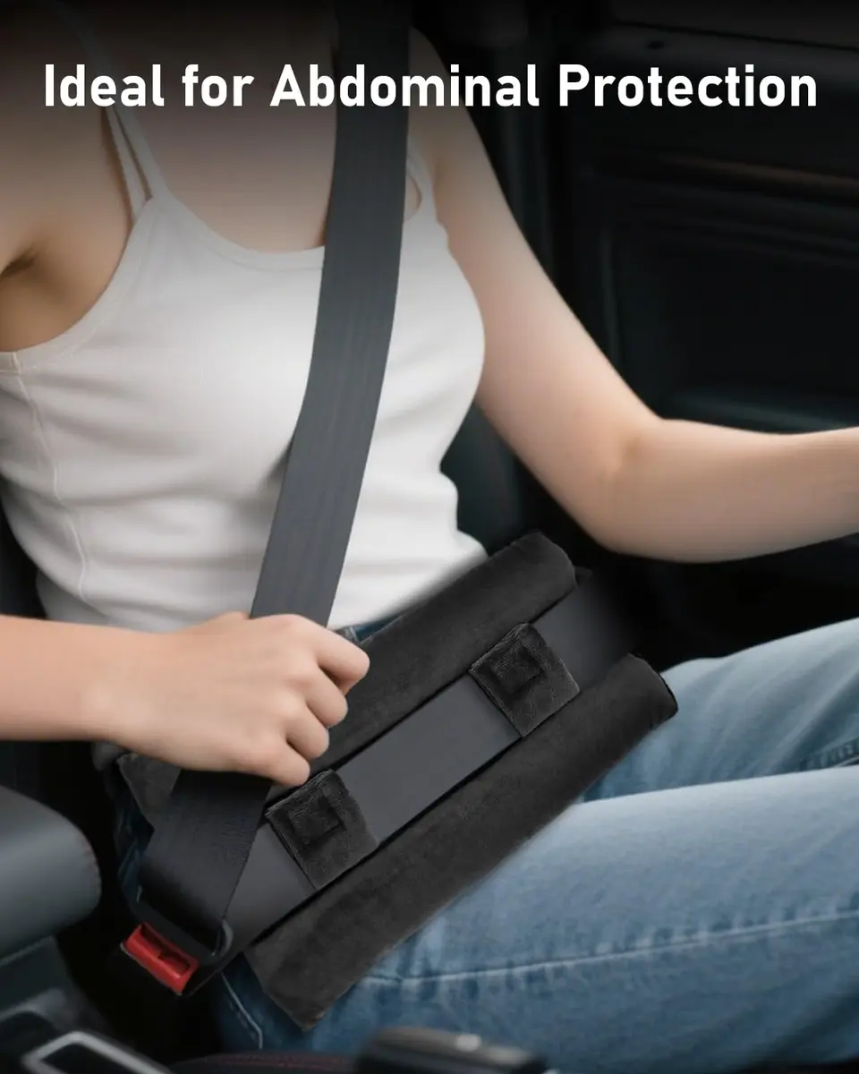BELINOUS Seat Belt Pillows for Post Mastectomy Surgery (Black) | Comfort & Protection for Recovery - view 5
