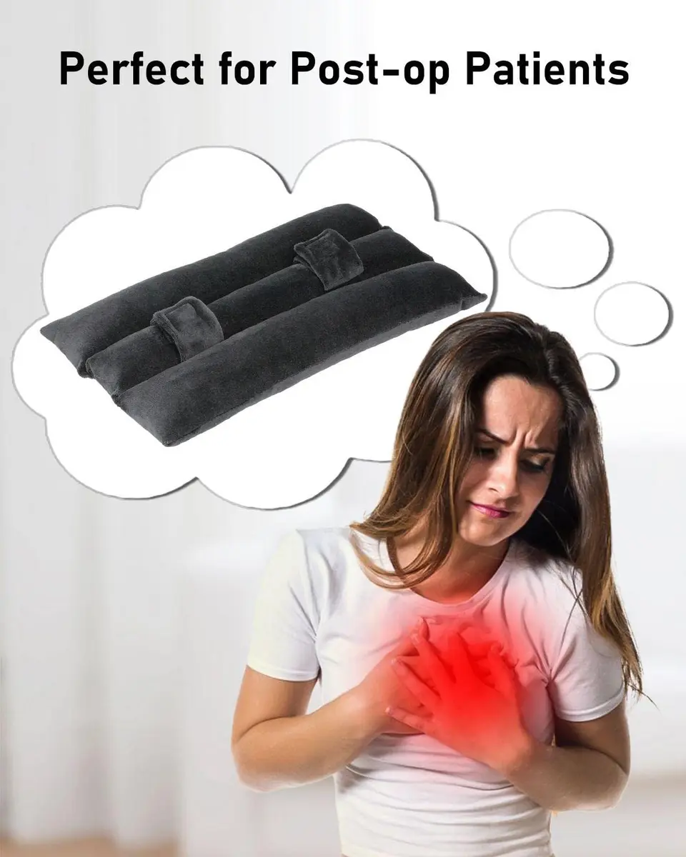 BELINOUS Seat Belt Pillows for Post Mastectomy Surgery (Black) | Comfort & Protection for Recovery - view 4