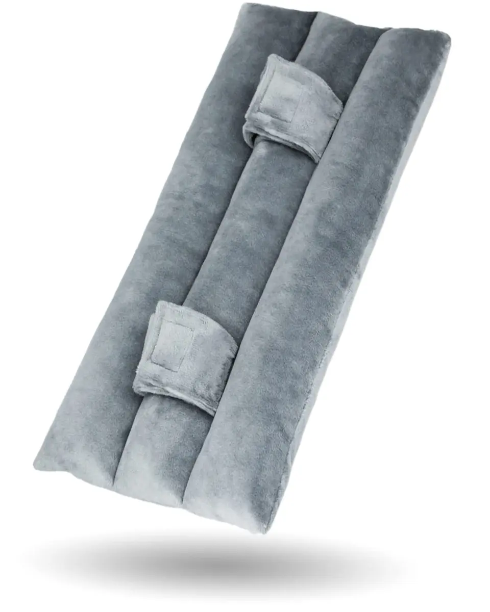BELINOUS Post Mastectomy Seat Belt Pillow for Recovery | Soft Cotton, Gray - main product image