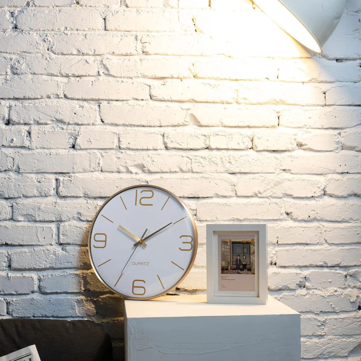 AYRELY 12 Inch Silent Wall Clock for Living Room & Bedroom | Modern Gold Metal Frame Decor - view 6