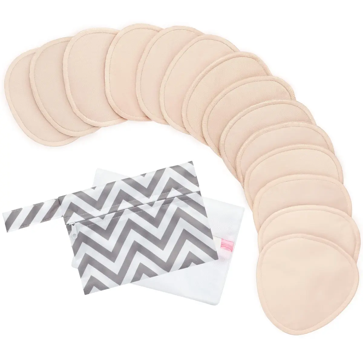 KeaBabies Reusable Nursing Pads, Large 11.6cm (4.8") | 14-Pack Organic Bamboo Viscose for Comfort & Absorbency - main product image