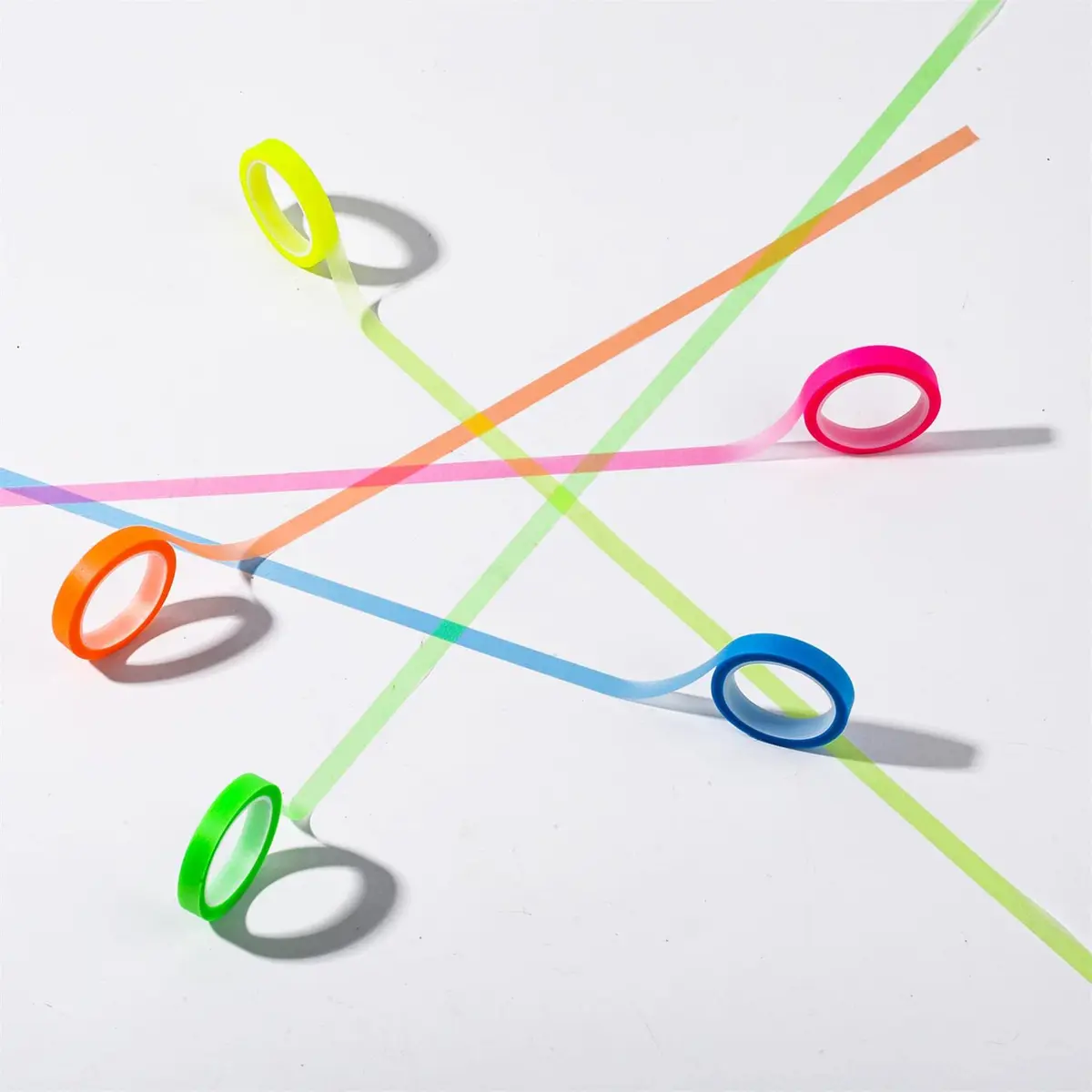 AIEX Highlighter Tapes 5 Rolls 0.23inch x 16.4ft | Fluorescent Neon Removable Tape for Students & Teachers - view 7