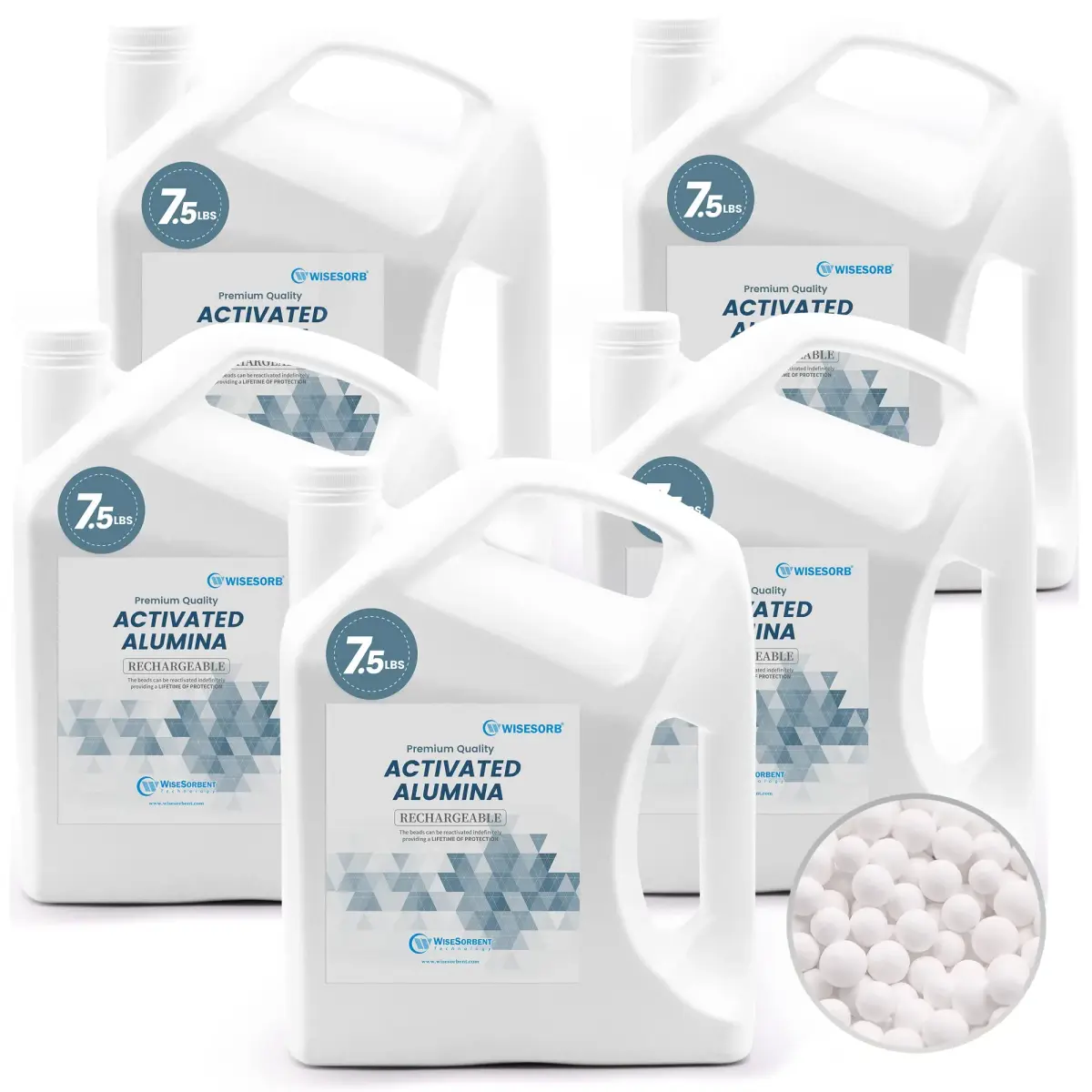 Wisesorb Activated Alumina Desiccant 17 kg (37.5 lb) | Moisture Absorber for Filament Drying & Air Systems - main product image
