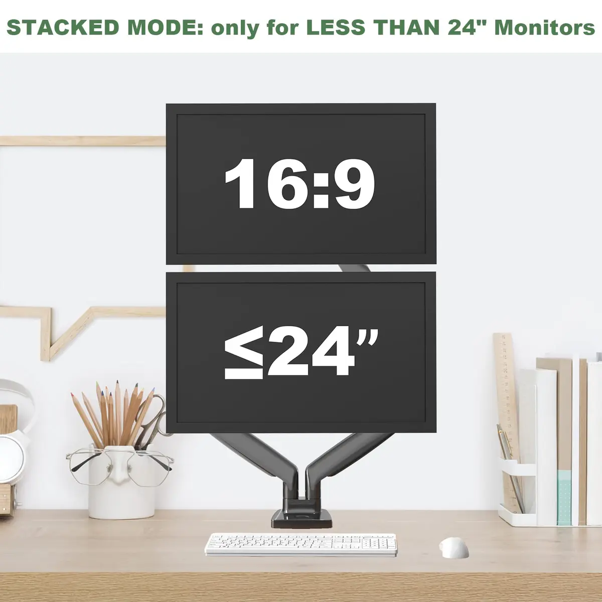 UPGRAVITY Gas Spring Dual Monitor Desk Mount for 22-34" Ultrawide Screens | Fully Adjustable, Supports 26.5lbs per arm - view 4