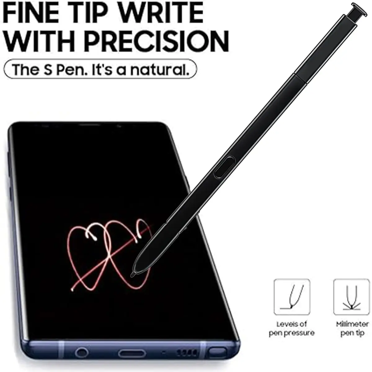 CaoXiong Galaxy Note 9 S Pen withBluetooth Replacement (Black) | Compatible with Samsung Galaxy Note9 - view 5