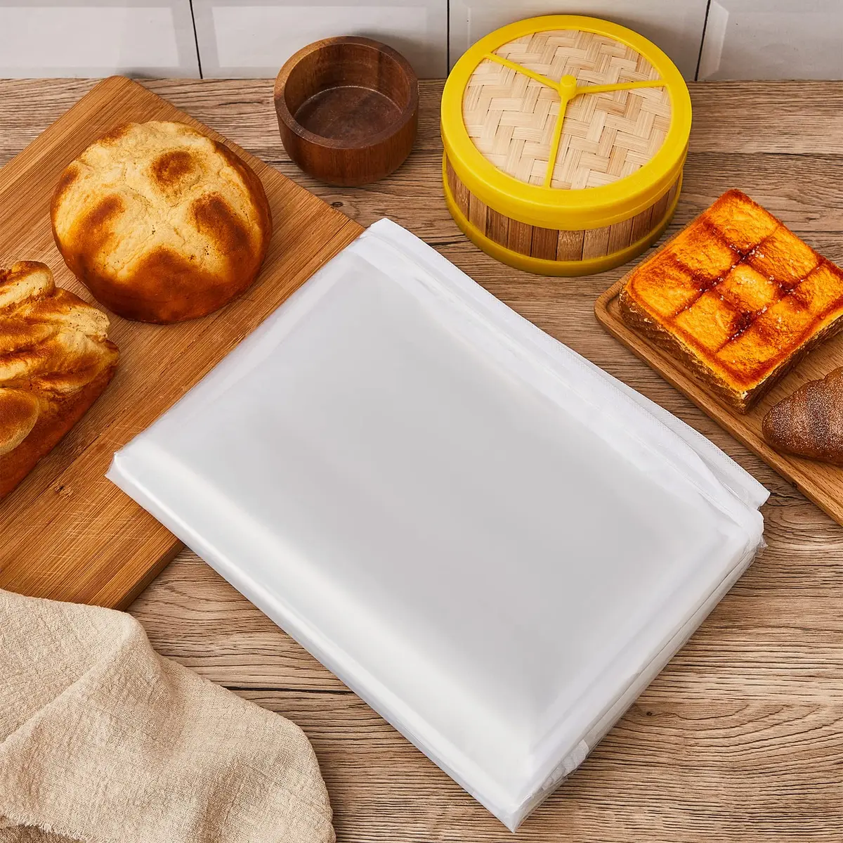 Riakrum Clear 2 Pcs 20-Tier Pan Rack Covers 71.1 cm (28" L x 23" W x 61" H) | Protects Food from Dust - view 7