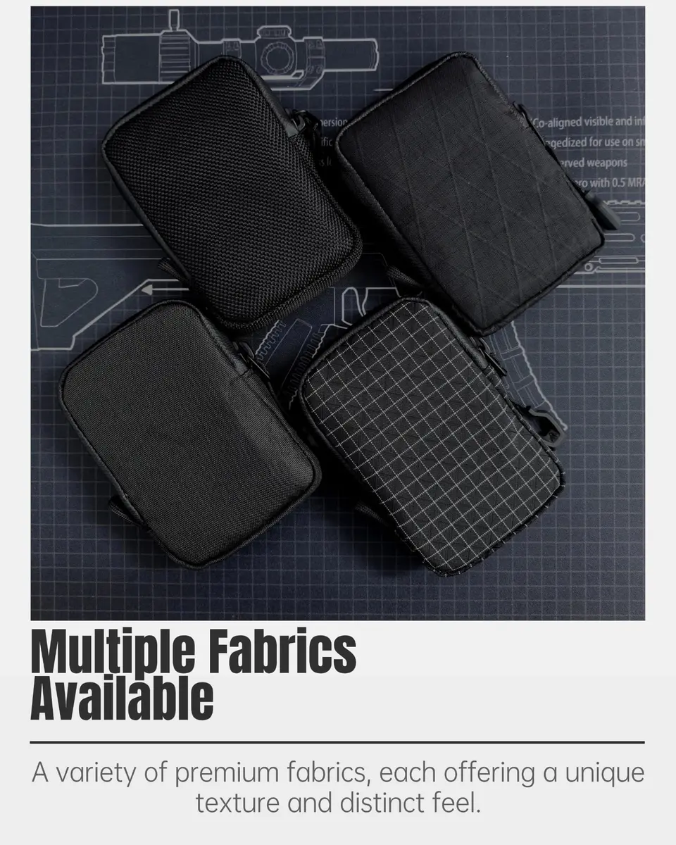 Y-SHP MATRIX EDC Wallet RFID Blocking Zipper Pouch 10.9 cm x 7.1 cm x 2 cm | Grid UHMWPE Fabric for Men - view 6