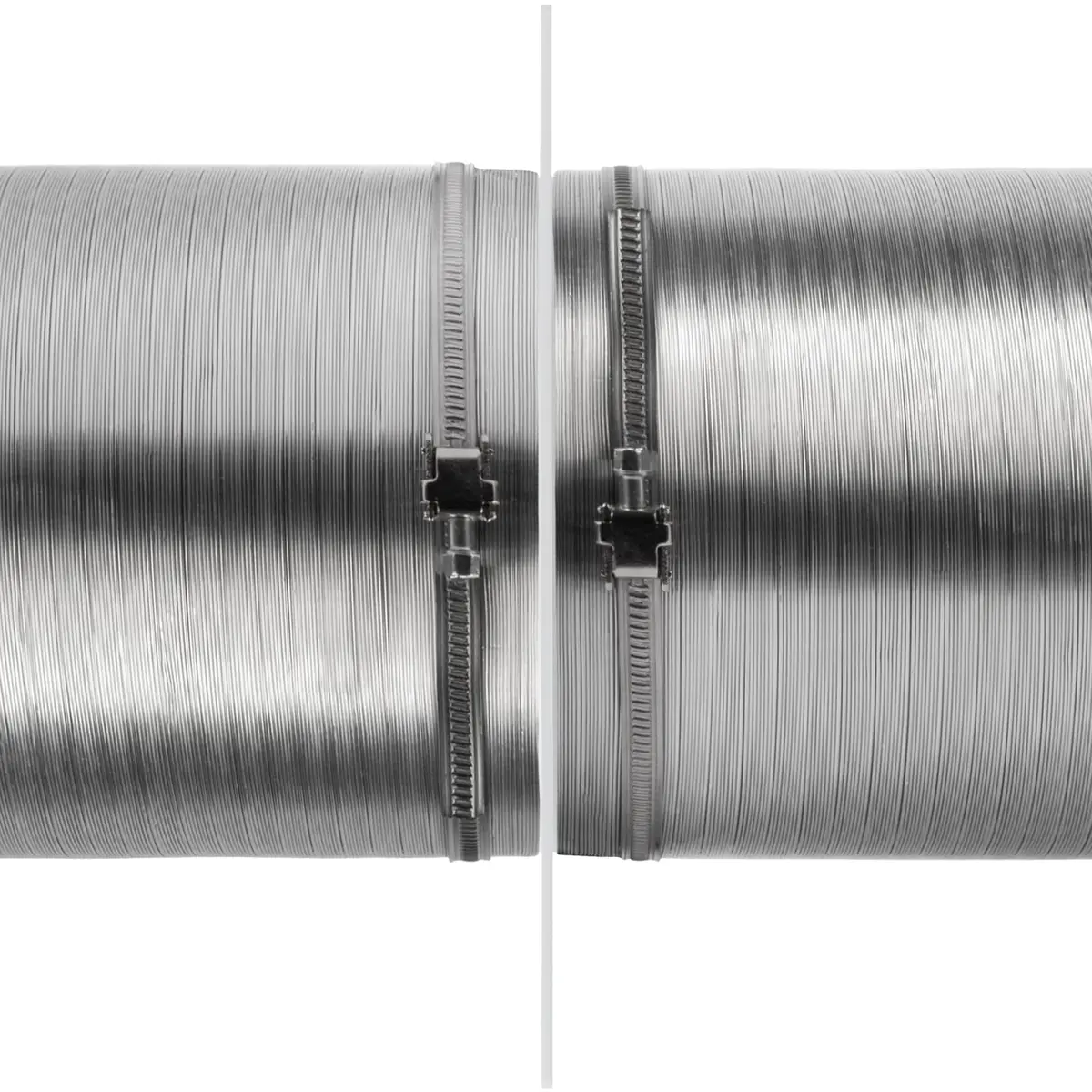 Vent Systems Round 6" Inch White Air Vent Duct Connector Flange | Plastic HVAC Pipe Fitting for Dryer & Ventilation - view 8