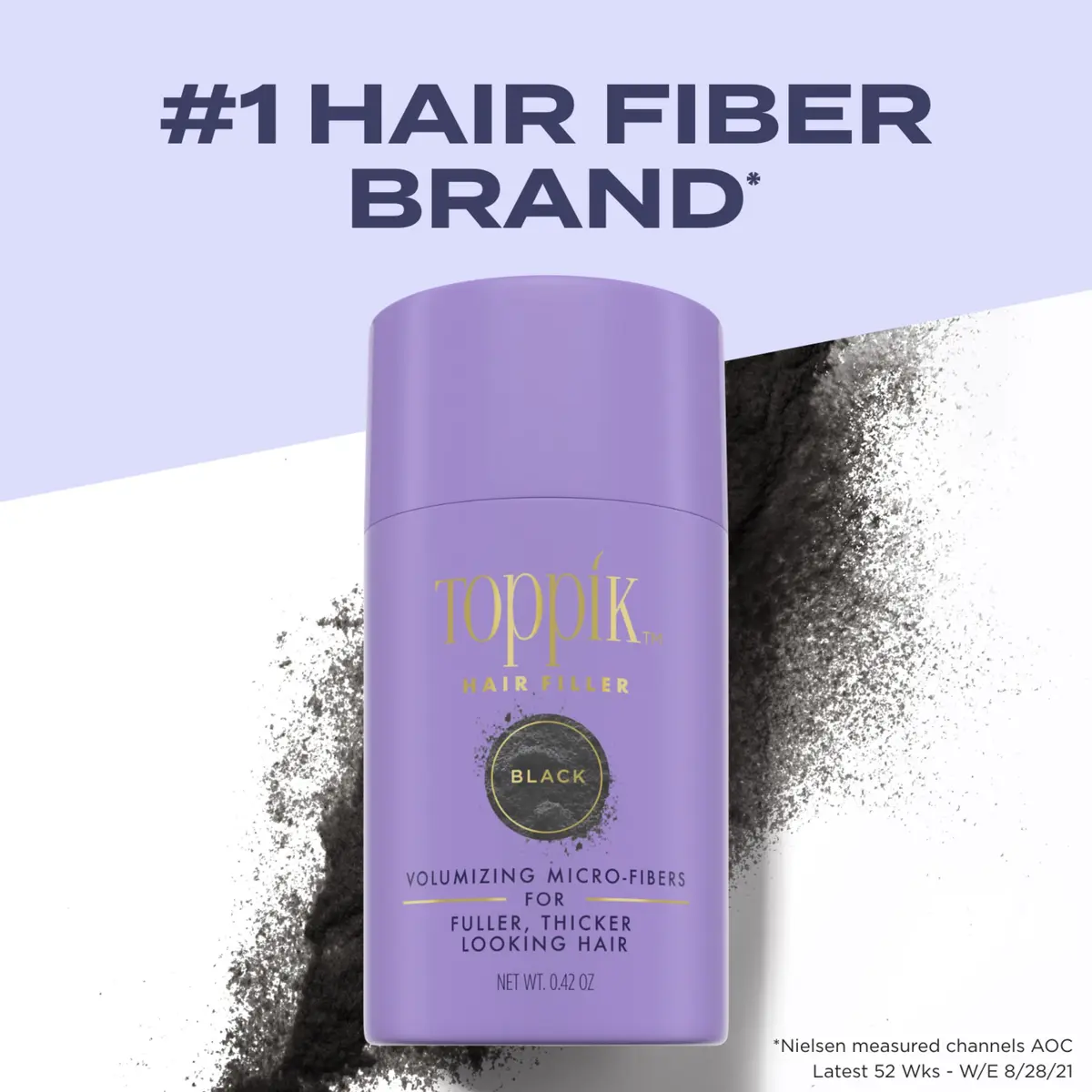 TOPPIK Hair Filler, Black, 12G | Instant Thicker Hair with Keratin Fibers - view 2