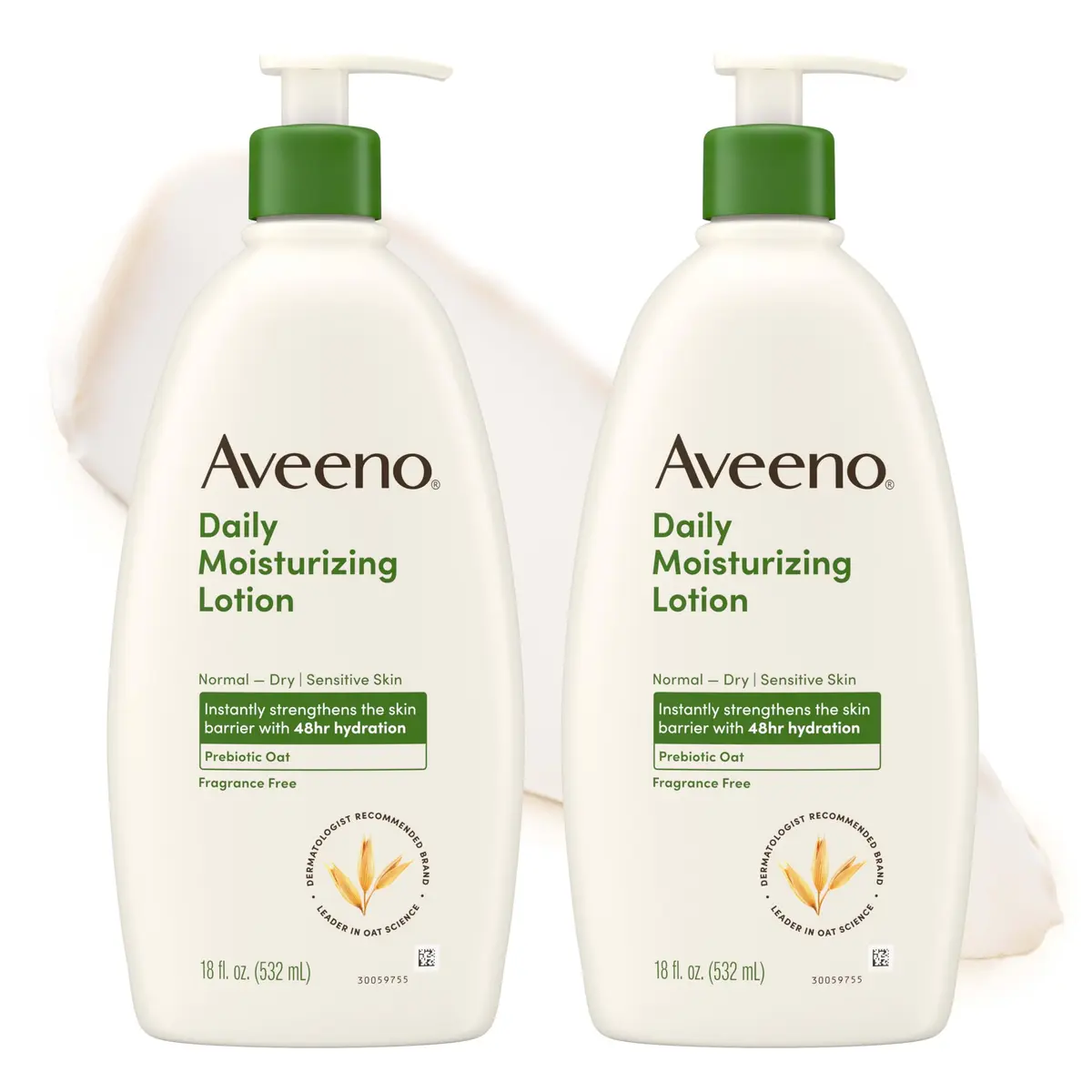 Aveeno Daily Moisturizing Body Lotion for Normal to Dry Skin 1064ml (36 Fl Oz) Twin Pack | Dermatologist Recommended for Sensitive Skin - main product image