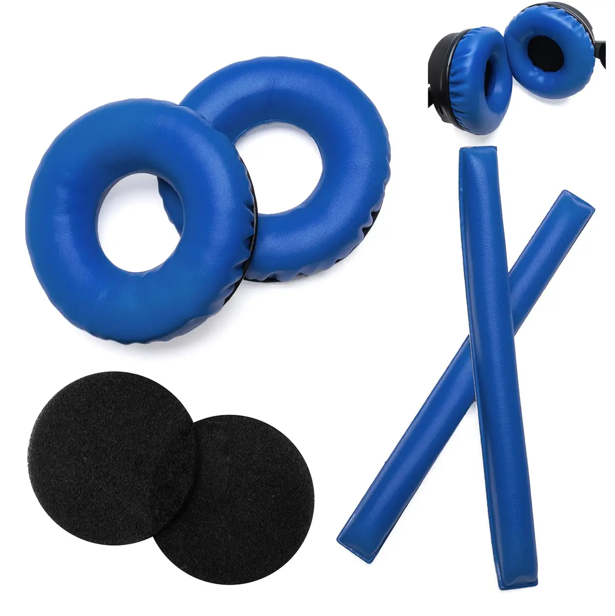 Voarmaks Ear Pads Headband Kit for Sennheiser HD25, HD250BT, HMD25 | Rainbow Color Replacement Cushions - main product image