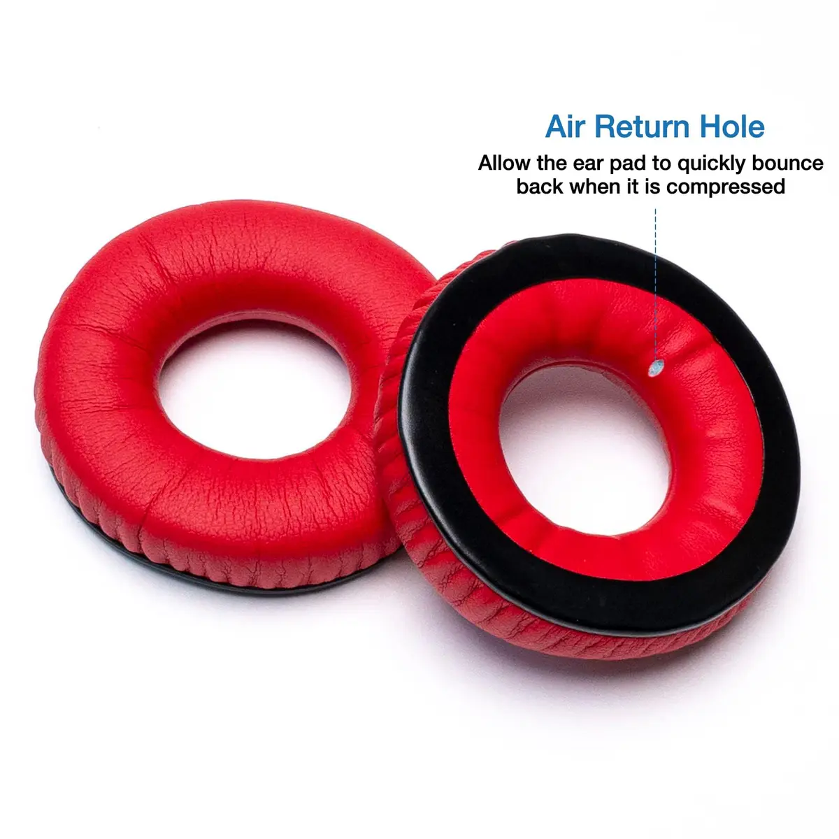 Voarmaks Ear Pads Headband Kit for Sennheiser HD25, HD250BT, HMD25, Red | Compatible with HD25 Series | Colorful & Comfortable - view 3