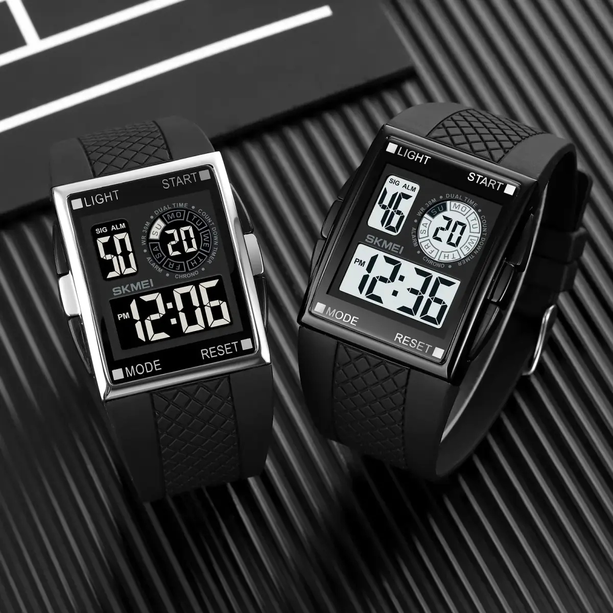 Gosasa Men's Digital Airplane Watch 47mm Case | Aviation-Inspired Design with LED Light - view 6
