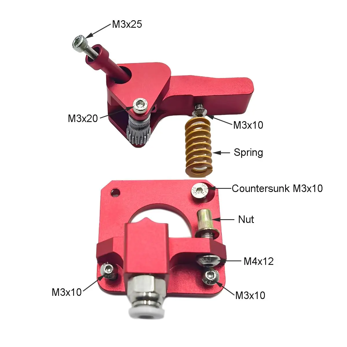 Yeebyee CR-10S Pro V2 Direct Drive Upgrade Kit Aluminum Plate with Dual Gear Extruder, 286g (0.63lb) - view 3