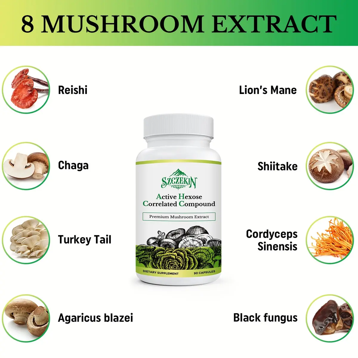 SZCZEKIN Active Hexose Correlated Compound 1500 mg Supplement | Immune & Liver Support, 90 Capsules - view 7
