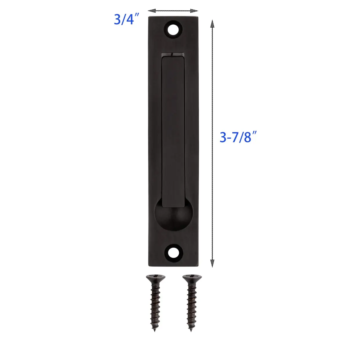 Dontay Pocket Door Pull Spring Recessed Handle Matte Black 9.84cm (3.9in) | Flush Mount Stainless Steel Hardware - view 6