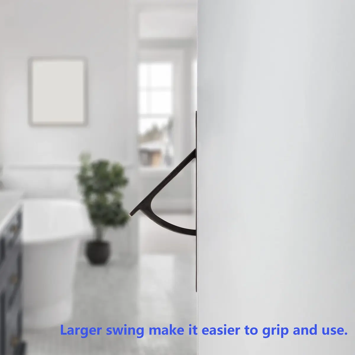 Dontay Pocket Door Pull Spring Recessed Handle Matte Black 9.84cm (3.9in) | Flush Mount Stainless Steel Hardware - view 4