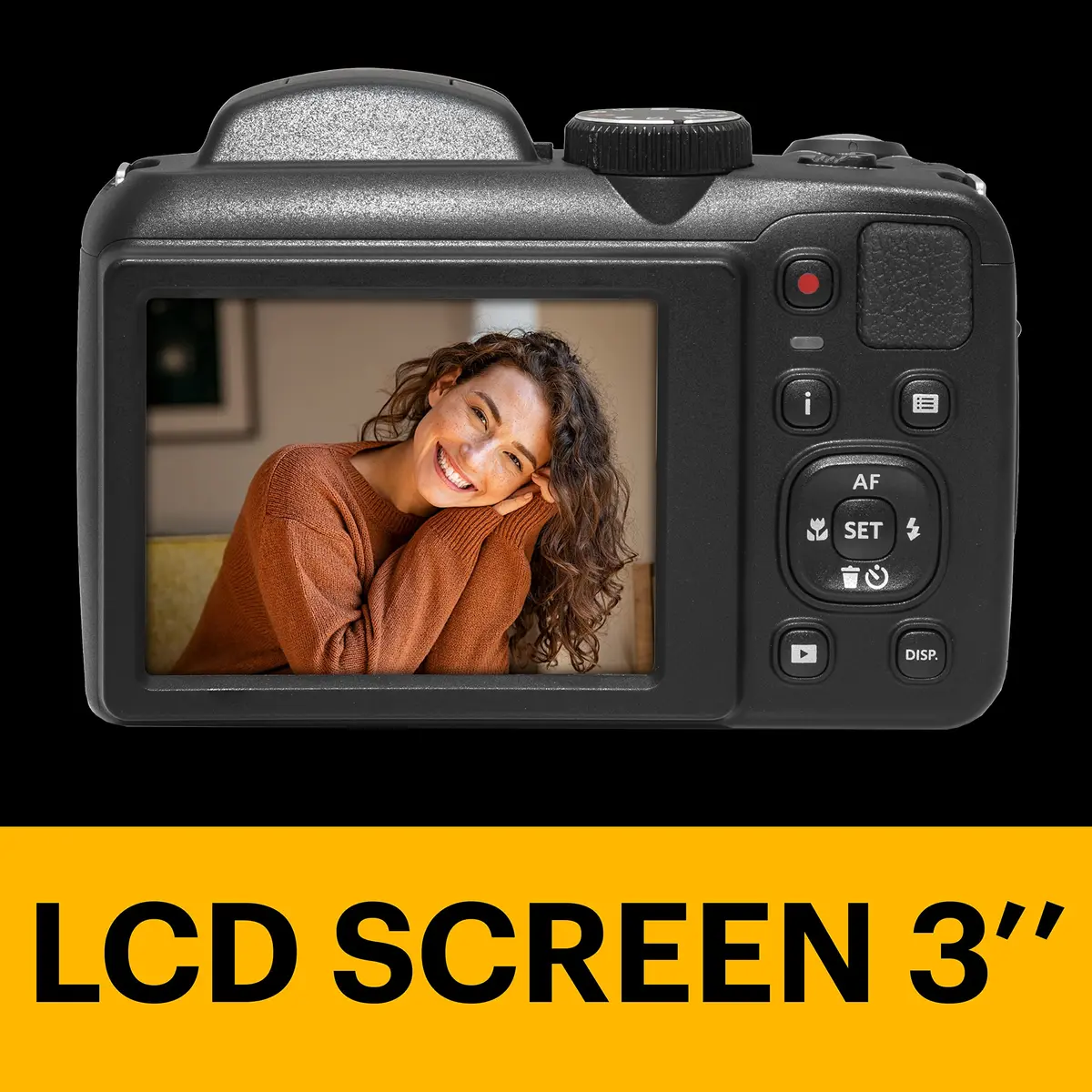 KODAK PIXPRO AZ255 Digital Camera 16MP 25x Optical Zoom 24mm Wide Angle 1080p HD Video Black | Compact Bridge Camera - view 5