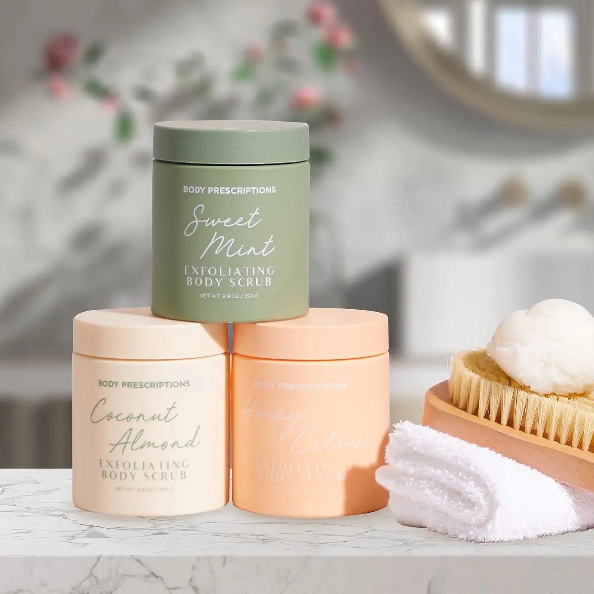 Body Prescriptions Exfoliating Body Scrub 2.94 oz (3 Pack) | Nourishing Honey Citrus & Coconut Almond - view 6
