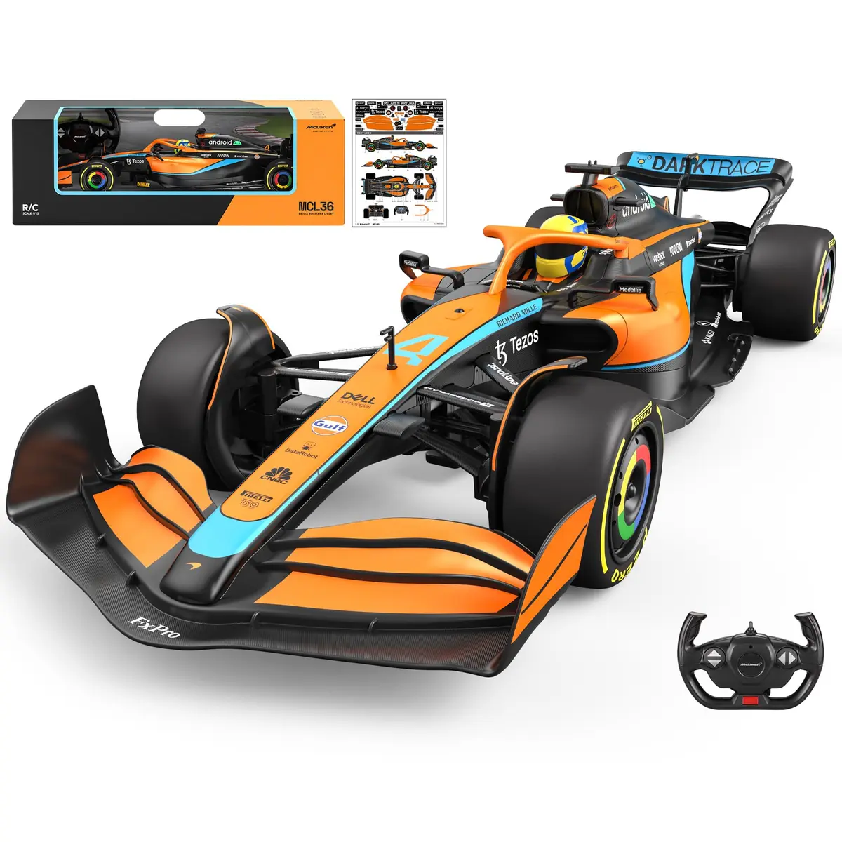 Voltz Toys McLaren F1 MCL36 RC Car 46cm (18.5 inches) | Licensed 1:12 Scale Replica - main product image
