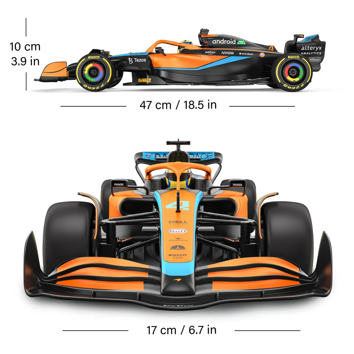 Voltz Toys McLaren F1 MCL36 RC Car 46cm (18.5 inches) | Licensed 1:12 Scale Replica - view 3