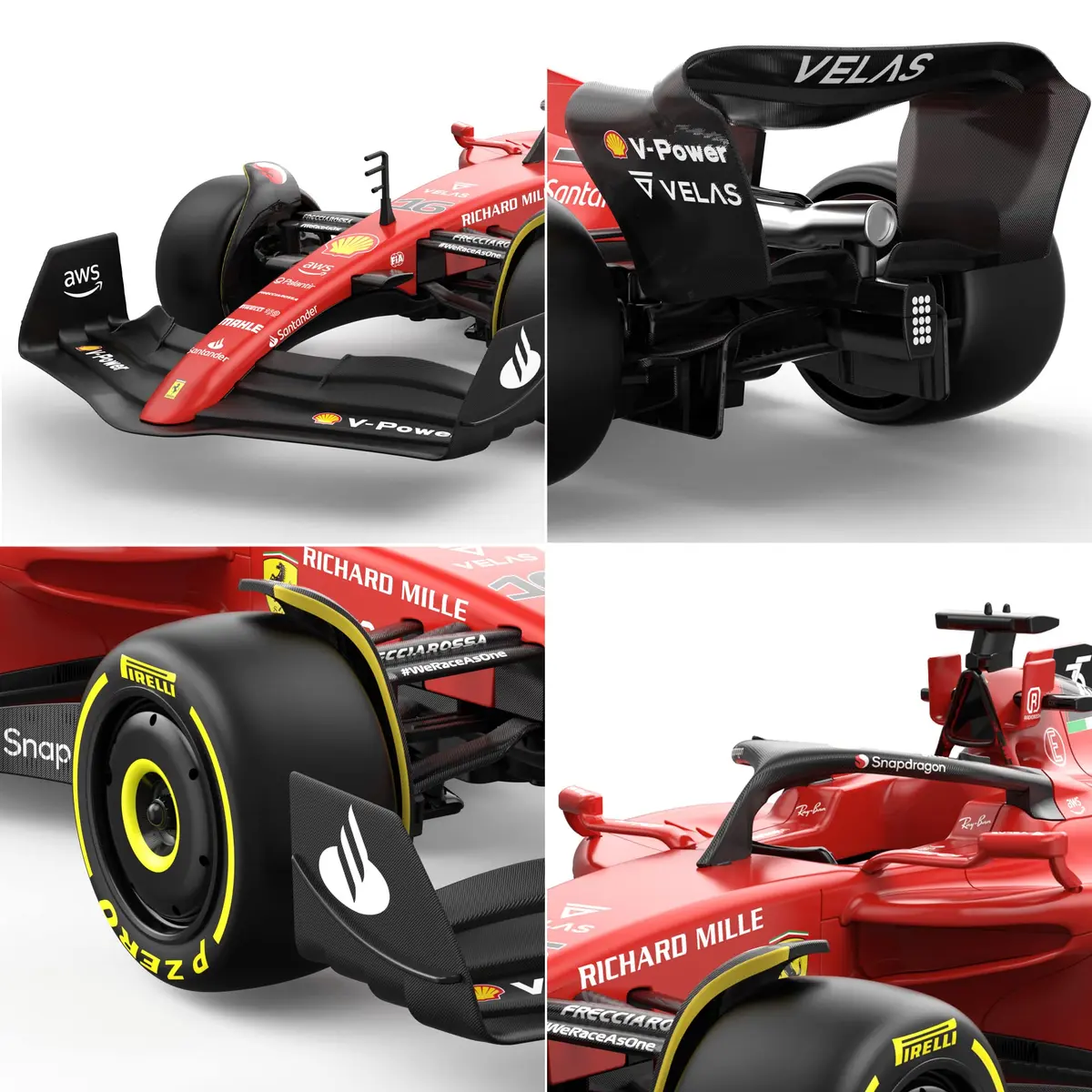 Voltz Toys Ferrari F1 75 RC Car 1:12 Scale | Officially Licensed F1 Replica - view 4