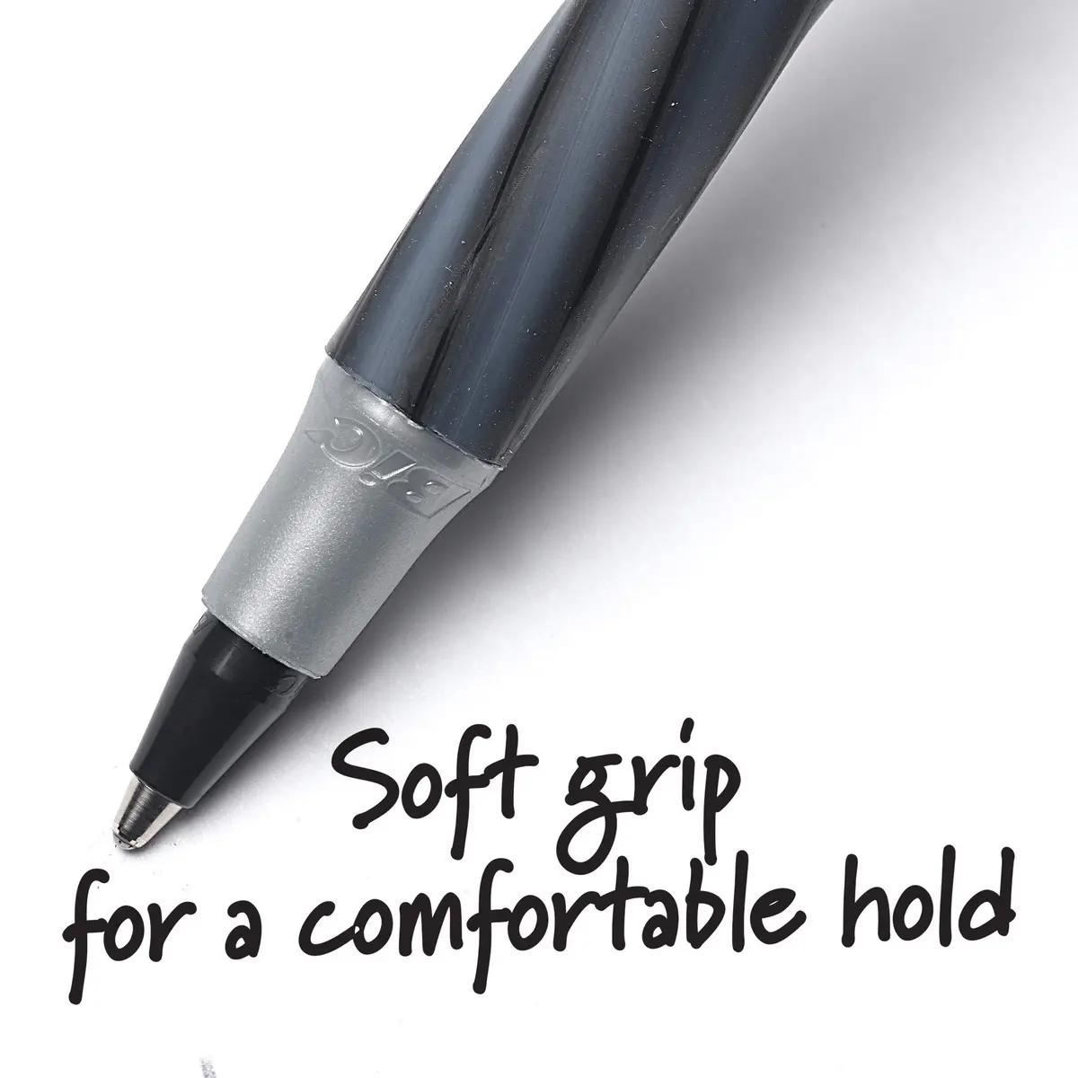 BIC Round Stic Grip Xtra Comfort Ballpoint Pens, Medium Point (1.2mm), Black, Soft Grip For Added Comfort And Control, 648 Count Total | Bulk Pack Writing Instrument - view 6