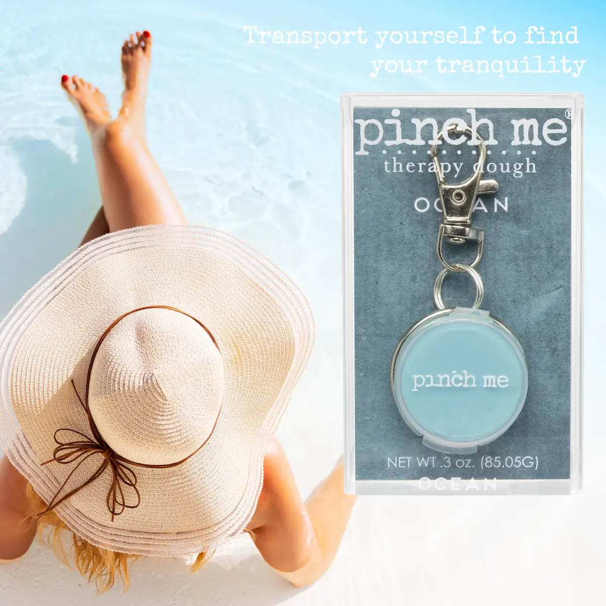 Pinch Me Therapy Dough Locket Combo - Aromatherapy Stress Relief Putty .3oz Clip-On Scent + 3oz Ocean Dough | Holistic Relaxation - view 2